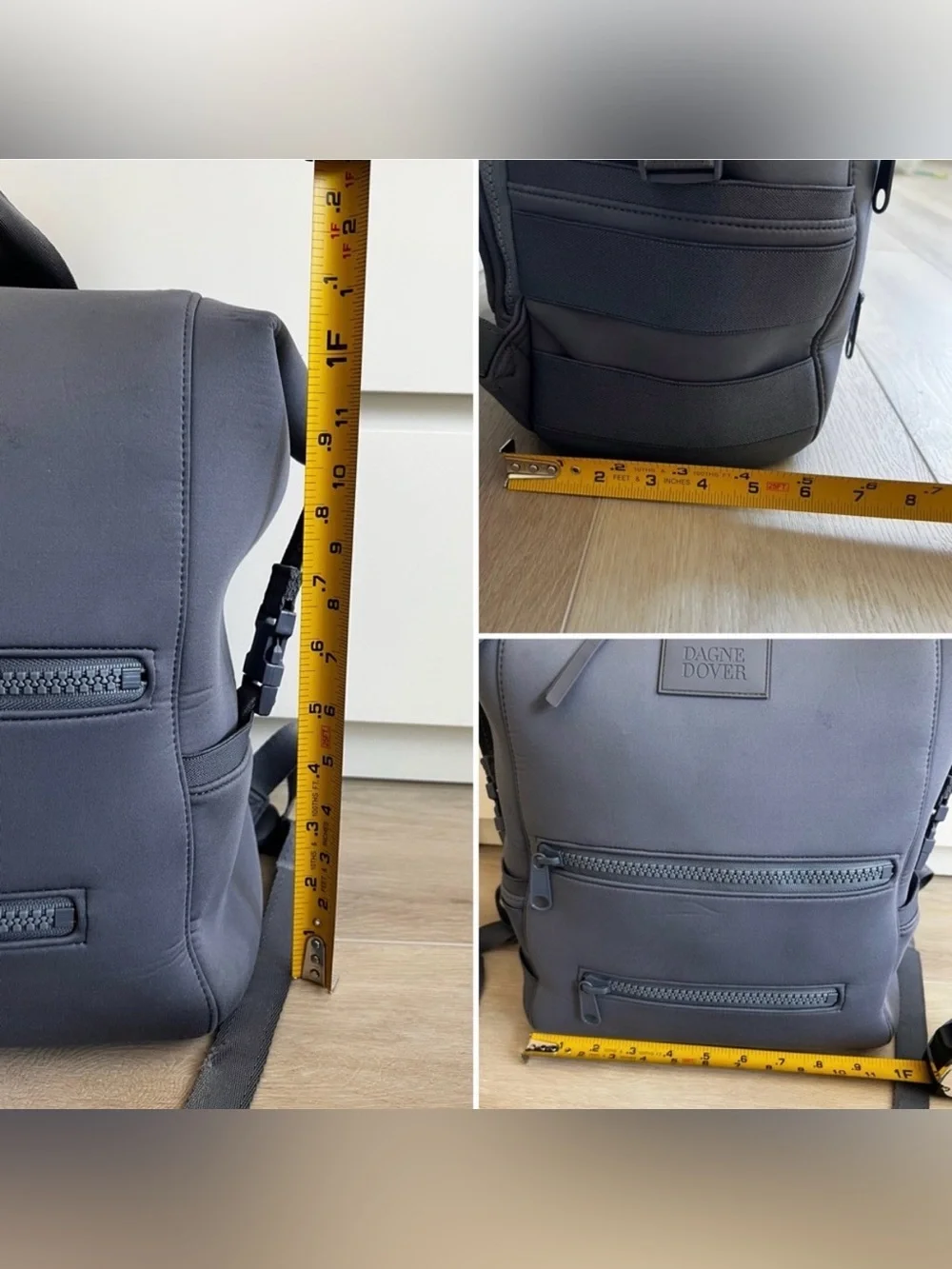 Dagne Dover Indi Neoprene blue grey diaper backpack